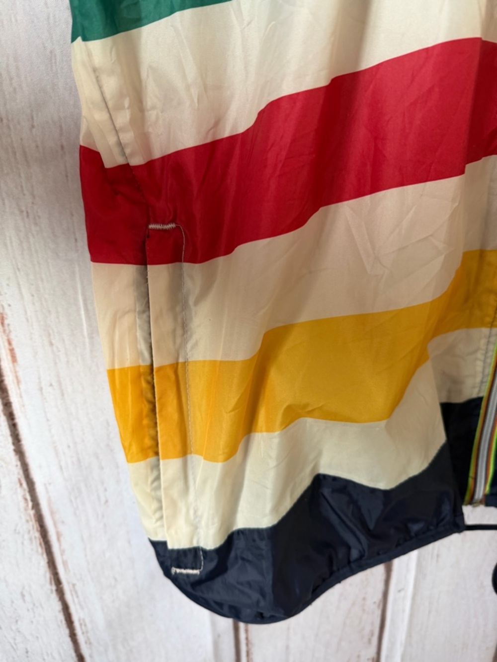 K-Way x Hudson's Bay Company Limited Edition Striped Windbreaker Jacket Size XL - Picture 3 of 10